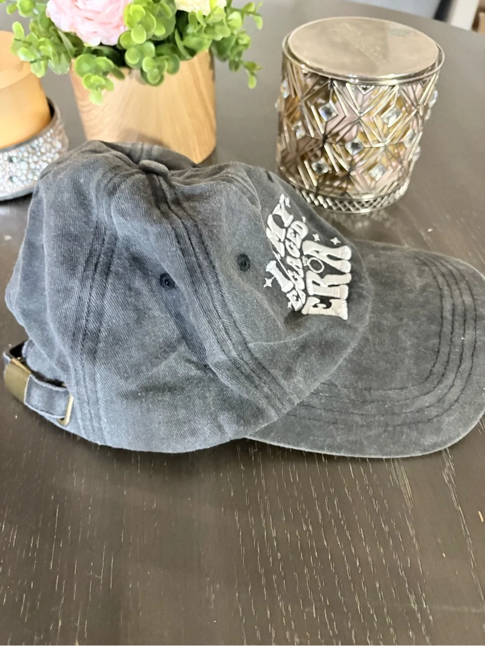 Gray 'In My Engaged Era' Embroidered Cap